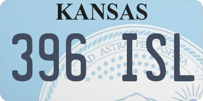 KS license plate 396ISL