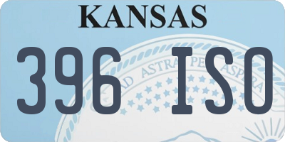 KS license plate 396ISO