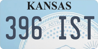 KS license plate 396IST