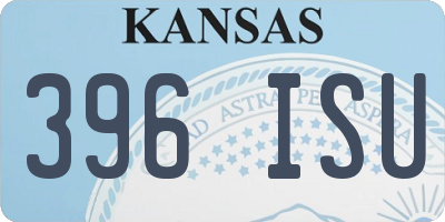 KS license plate 396ISU