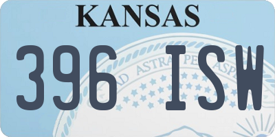 KS license plate 396ISW