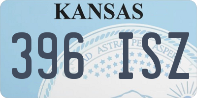 KS license plate 396ISZ