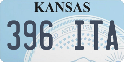 KS license plate 396ITA