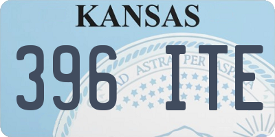 KS license plate 396ITE