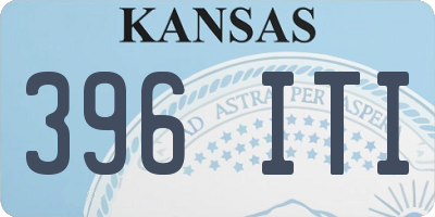 KS license plate 396ITI