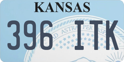 KS license plate 396ITK