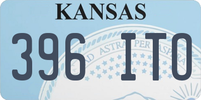 KS license plate 396ITO