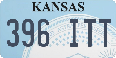 KS license plate 396ITT