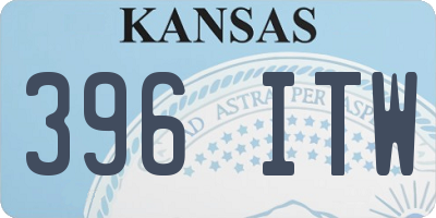 KS license plate 396ITW