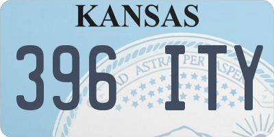 KS license plate 396ITY