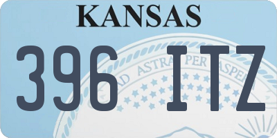 KS license plate 396ITZ