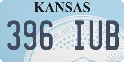 KS license plate 396IUB