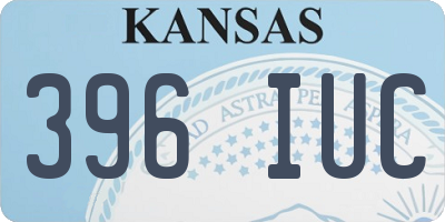 KS license plate 396IUC