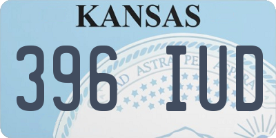 KS license plate 396IUD