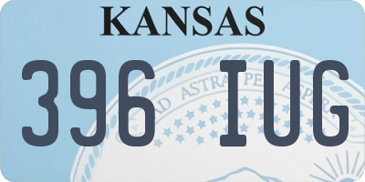KS license plate 396IUG