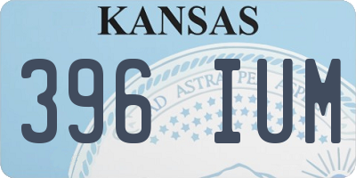 KS license plate 396IUM