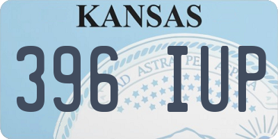 KS license plate 396IUP