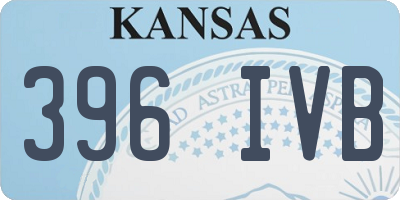 KS license plate 396IVB