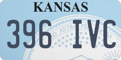 KS license plate 396IVC