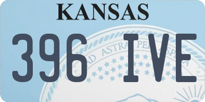 KS license plate 396IVE