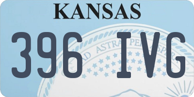KS license plate 396IVG