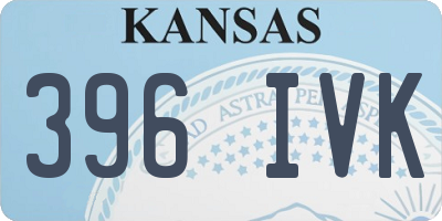 KS license plate 396IVK