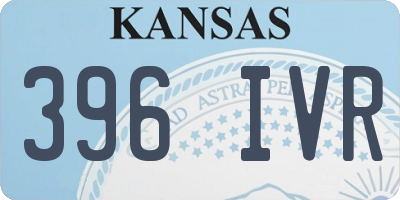 KS license plate 396IVR