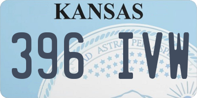KS license plate 396IVW