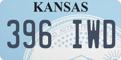 KS license plate 396IWD