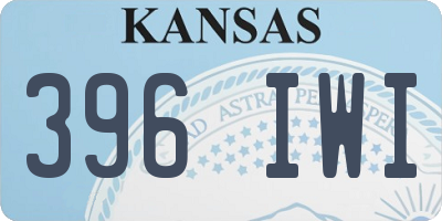 KS license plate 396IWI