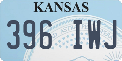 KS license plate 396IWJ