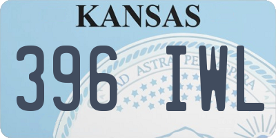 KS license plate 396IWL