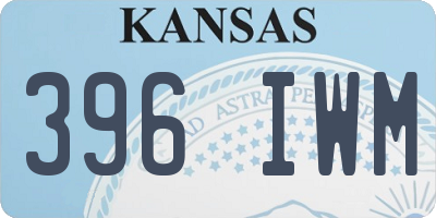 KS license plate 396IWM
