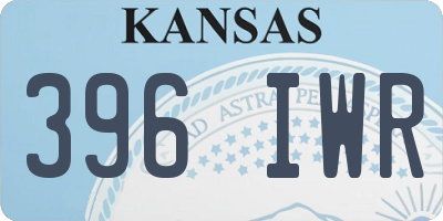 KS license plate 396IWR