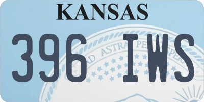 KS license plate 396IWS