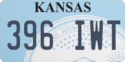 KS license plate 396IWT
