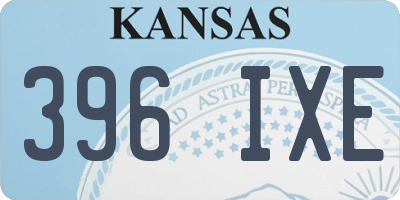 KS license plate 396IXE