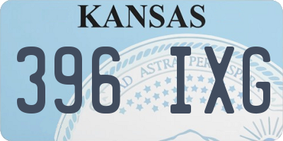 KS license plate 396IXG