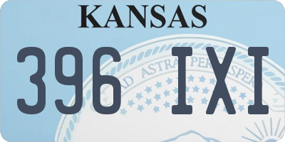 KS license plate 396IXI