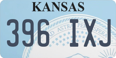 KS license plate 396IXJ