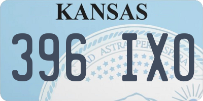 KS license plate 396IXO