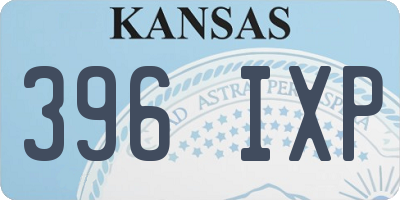 KS license plate 396IXP