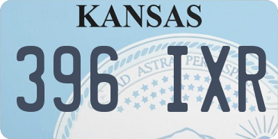 KS license plate 396IXR