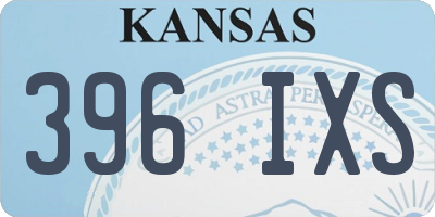 KS license plate 396IXS