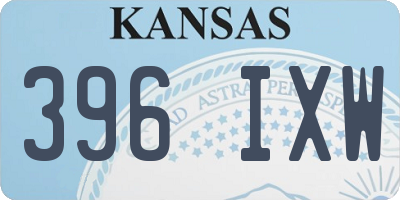 KS license plate 396IXW