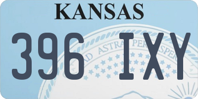 KS license plate 396IXY