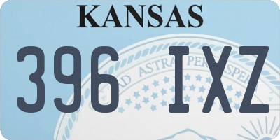 KS license plate 396IXZ