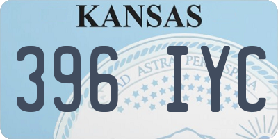 KS license plate 396IYC