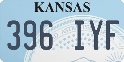 KS license plate 396IYF