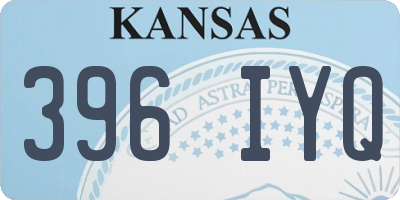 KS license plate 396IYQ